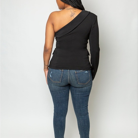 One shoulder/sleeve blazer - Picture 4 of 7